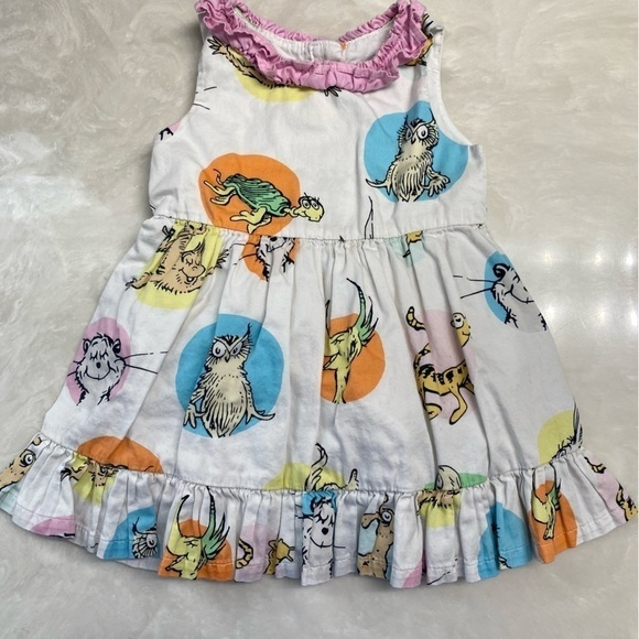 Dr. Seuss 18M Ruffle Dress Sleeveless 18 Months - Picture 1 of 14